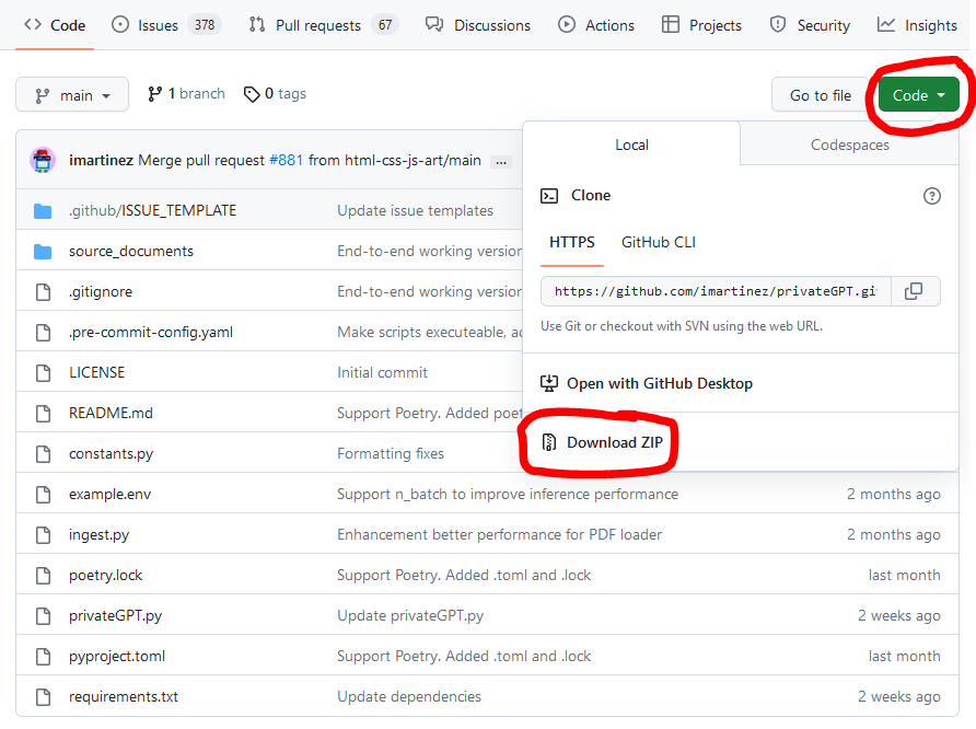 privateGPT pythonia formation installation
