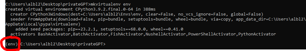 privateGPT pythonia formation installation